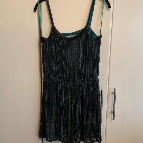 Parker Silk Sequined Cocktail Dress - Picture 1 of 2